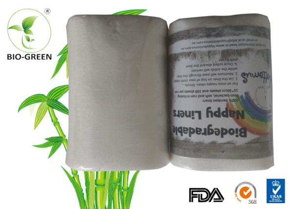 100% Biodegradable Bamboo Diaper Liners For Baby Sensitive Skin 30-60 gsm