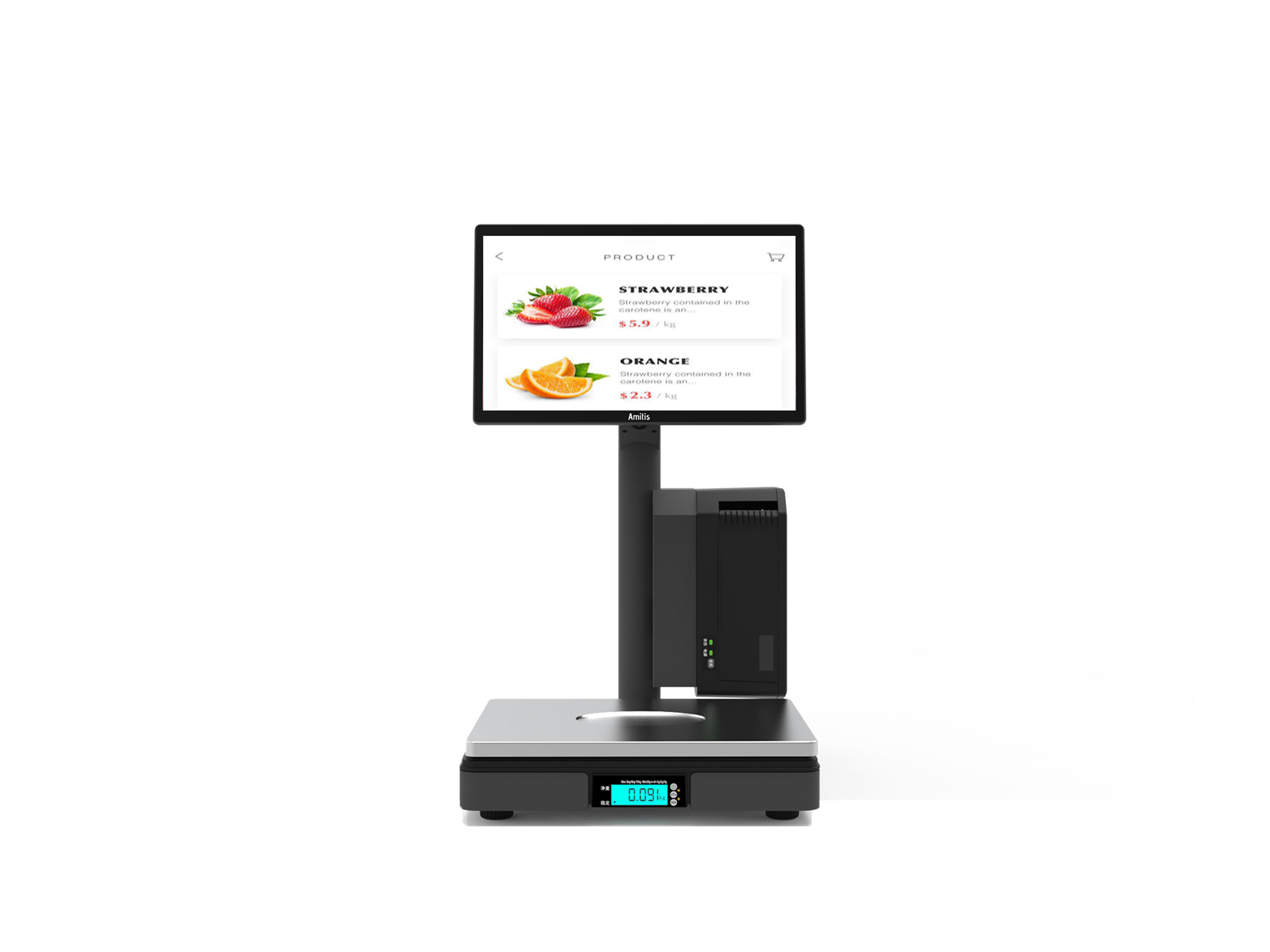 Retail POS Peripherals Intel N95 All In One Touch POS Scale With Scanner Label Printer