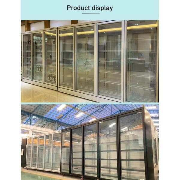 Vertical Glass Door Commercial Supermarket Refrigerator Frozen Food Display Freezer