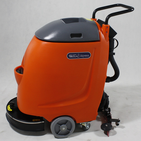 Hand Held Compact Floor Scrubber Machine Plastic Metrial 17 Inch Grey Color