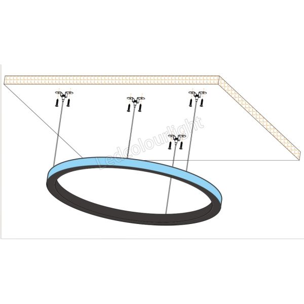 Programmable Side Emitting RGB Circular Light DMX RGBW LED Pixel Ring Light