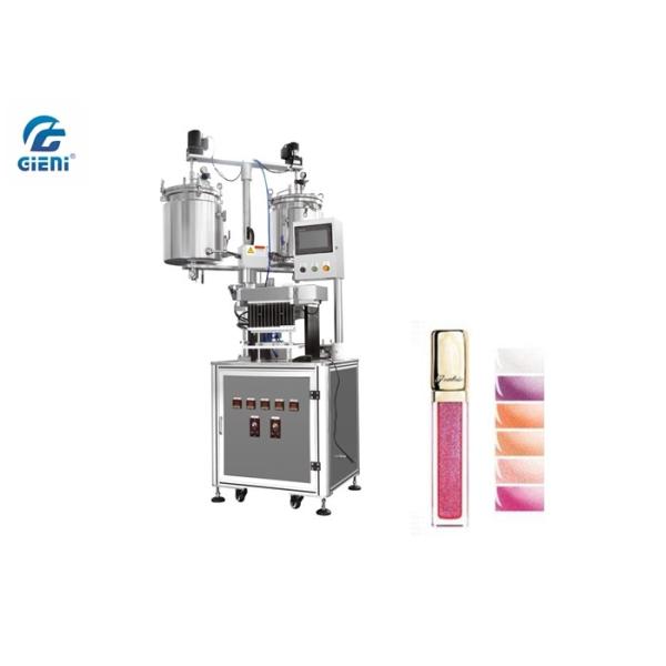SUS304 Mascara Cosmetic Lip Gloss Filling Machine With Double Tanks