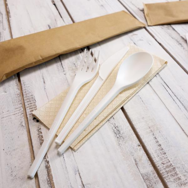Bio Plastic Cpla Silverware 6.5 Biodegradable Cutlery For Hot And Cold Food