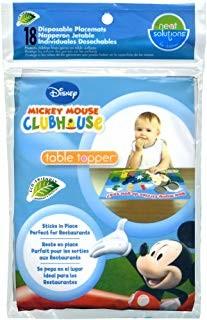 Disposable Placemats Baby Placemat for Restaurant Extra Adhesive Sticks to Table Kirecoo 60 Count Fun Designs Food Mat Perfect