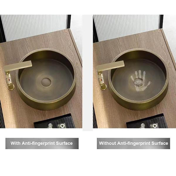 Bronze Color Table Top Bathroom Sink SUS304 Stainless Steel Material
