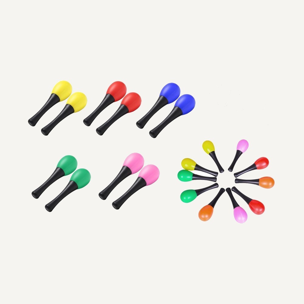 Colorful Plastic Maracas Pair for Children