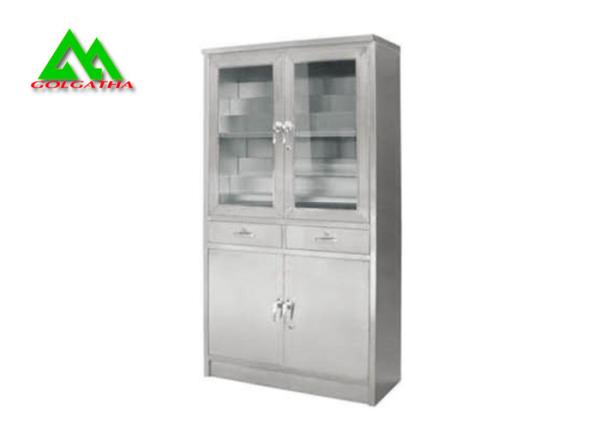 Hospital Floor Standing Medicine Cabinet , Medical Storage Cupboards Multi Layer