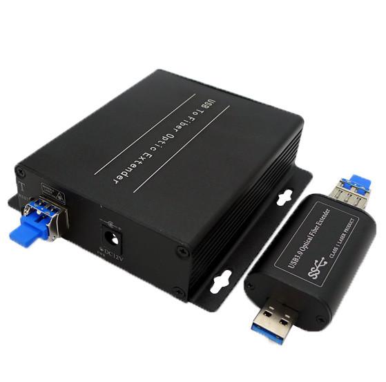Camera USB3.0 Fiber optical extender,4 ports USB3.0 to fiber converter with 5Gb Brandwidth up to 250M SM/MM fiber cables