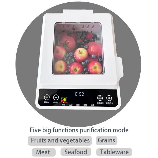 TFT Touch  Fruits Vegetables Cleaner Industrial Bubble Cleaning Food Machine For Pesticide Residue