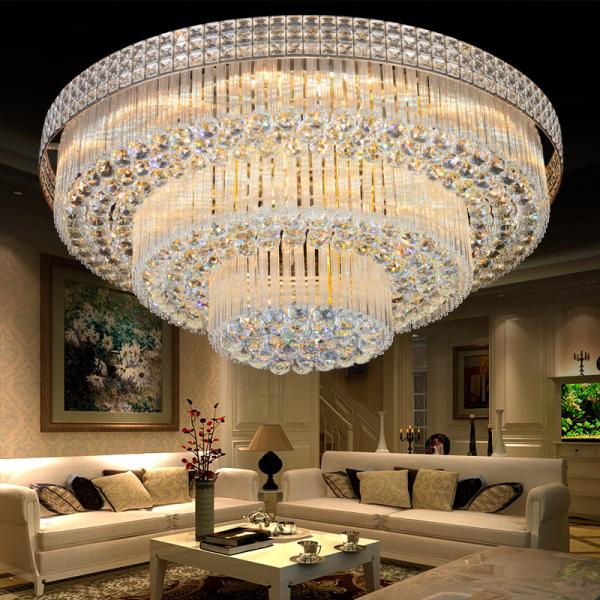 E14 Light Source Iron Crystal Ceiling Light for Modern Hotel and Home Design