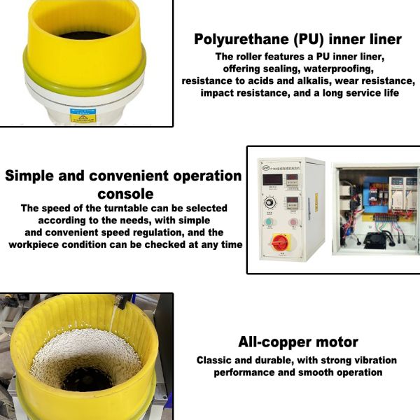 Dual-Barrel Rotary Jewelry Tumbler with 18L Capacity and 550 RPM for Efficient Polishing