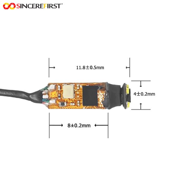 4.0mm Diameter VGA CMOS Sensor CVBS (AV/TV) Analog Output Endoscope Camera Module