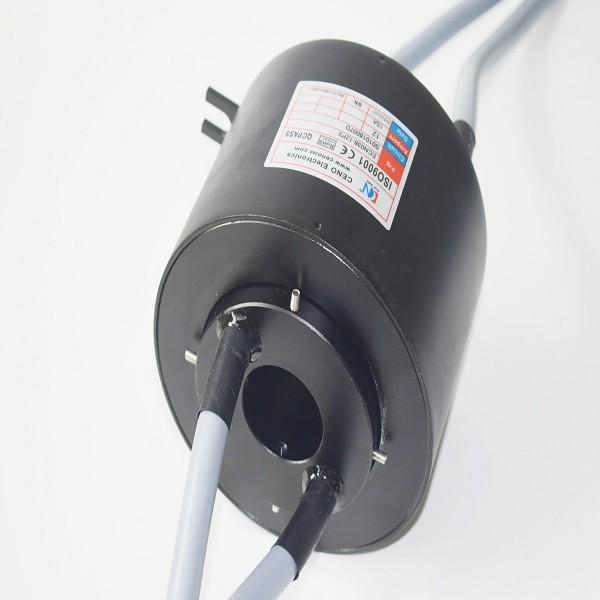 Hollow Shaft Rotary Joint 300rpm Through Hole Slip Ring 38.1mm Inner Hole