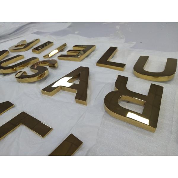 Aurora Decorative Custom Brushed Metal Signs , 3mm Stainless Steel Metal Letters