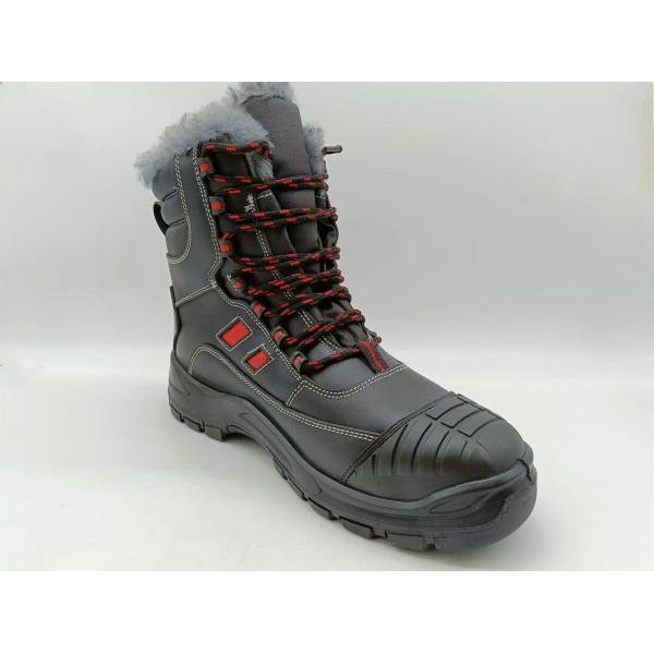 Botas de trabajo de cuero duraderas de acero de punta alta Botas de invierno