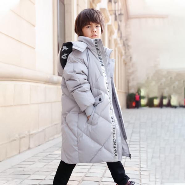 Chinese Clothing Manufacturers White Duck Down Padding Long Winter Coats Kids Fashion Down Jacket For Boys