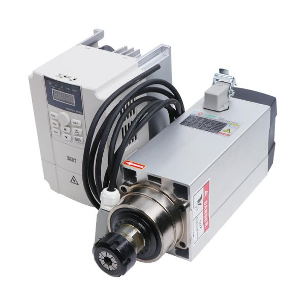 220V/380V Motor Drive 6KW ER32 Air Cooled Square Spindle Kit for CNC Milling Machine