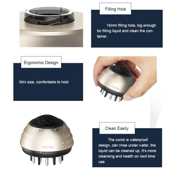 Hair Growth Root Applicator with 625nm Red Light Wave and Microcurrent Technology