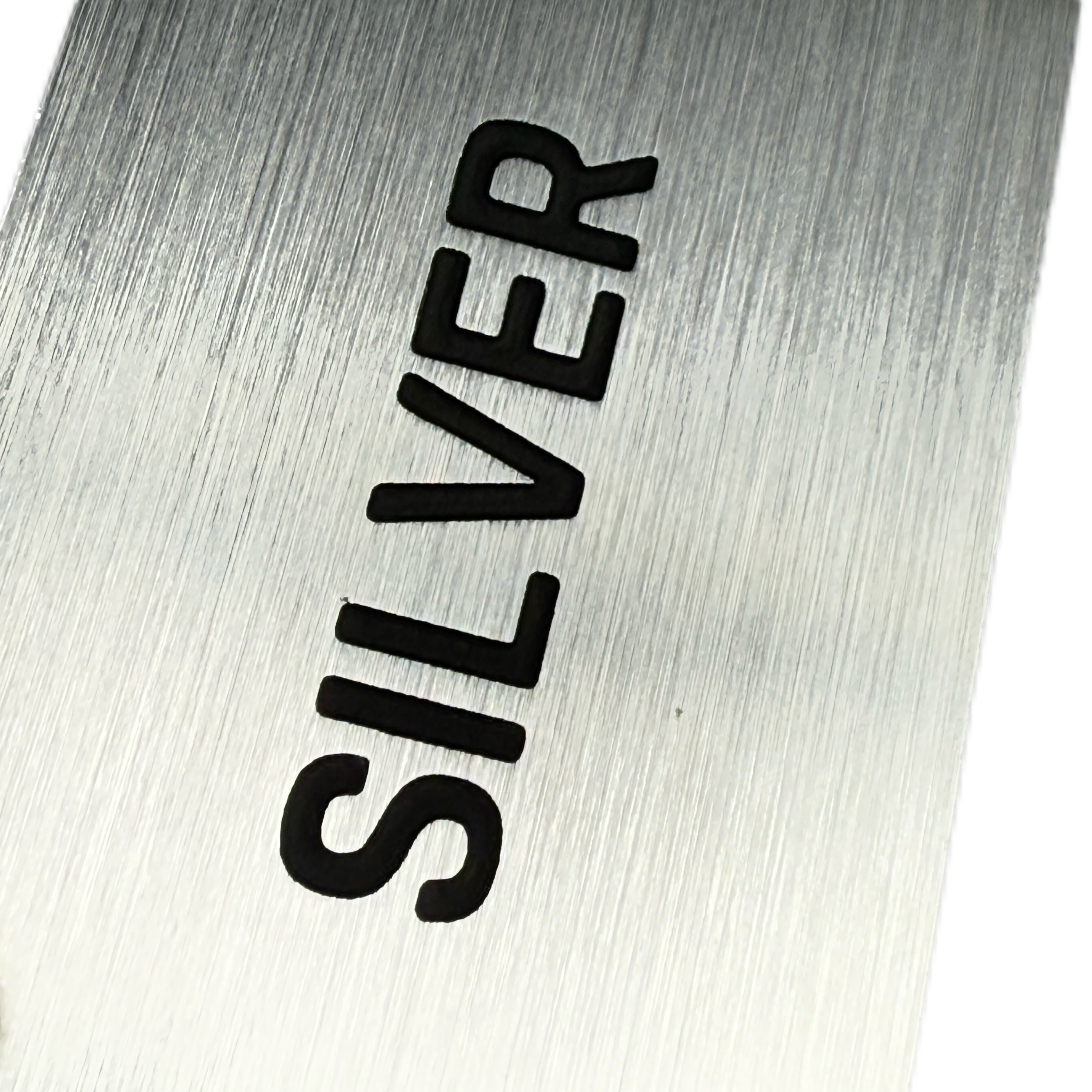 Simple and elegant metal nameplate with brushed black paint for customization
