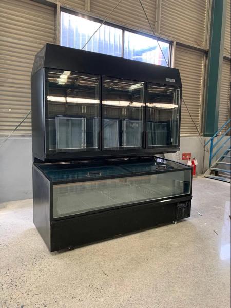Double-Temperature Combo Display Cabinet Combination Freezer for Retail Shops and Supermarkets