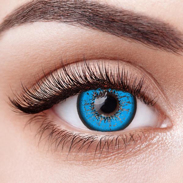 Myopia Optical Colored 14.5 Mm Contact Lenses Grey Purple Blue For Reading