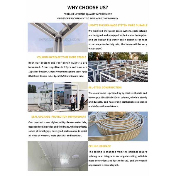 Low Cost Steel Structure Prefab Sandwich Panel House Construction Site Dormitory For Workers