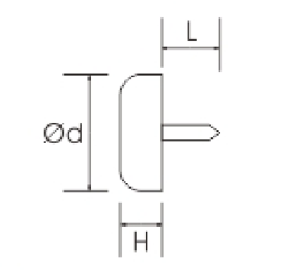 Easy Installation Plastic Tack Glides Customized Size Long Using Life Span
