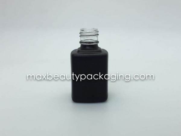 hot sale black matte powder coating gel polish bottle 11ml square shape popular gel bottle nail polish packaging