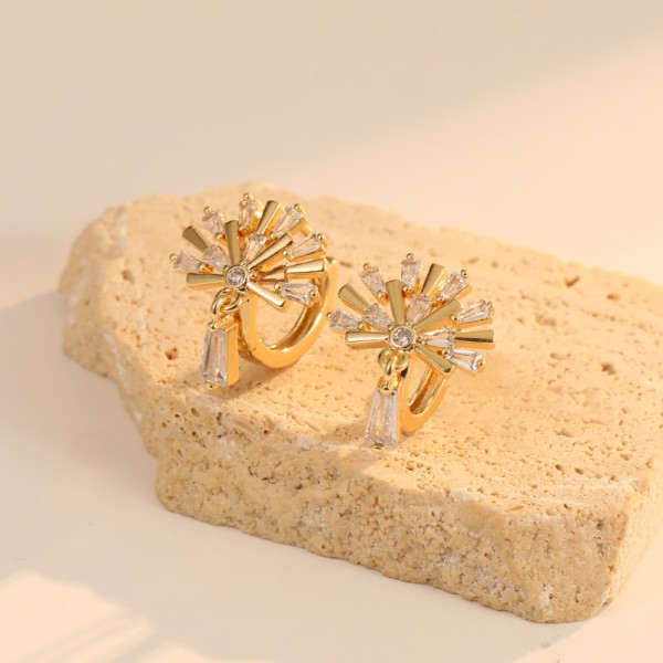 Multi Shape 14K Gold Plated Sow Shape Evil Eye Ear Buckles Earrings Jewelries for Jewelry Earrings