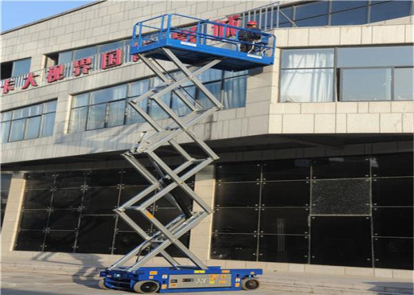 AC Power One Man Scissor Lift Easy Troubleshooting High Safety Free Spare Parts