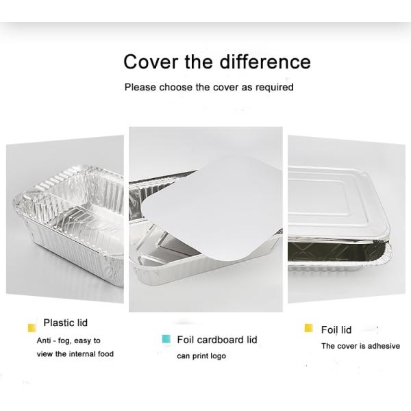 Customized Logo Aluminum Foil Container with Lids Delivery Packaging Biodegradable Box