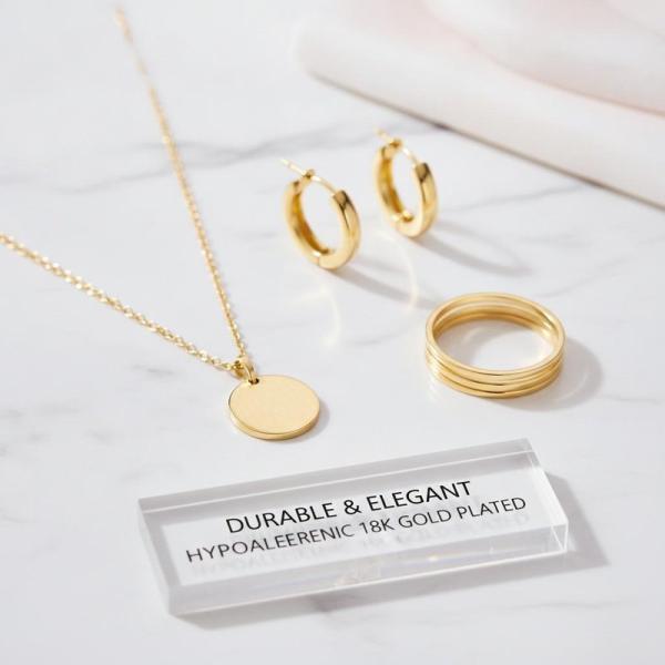 Hypoallergenic 18k Gold Plated Stainless Steel Jewelry Durable and Elegant Pieces Ideal for Expanding Jewelry Product Lines
