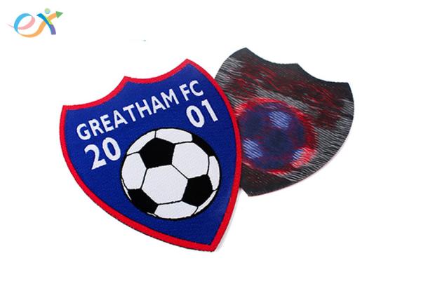 Exquisite Heat Cut Border Embroidery Soccer Patch For Custom Garment