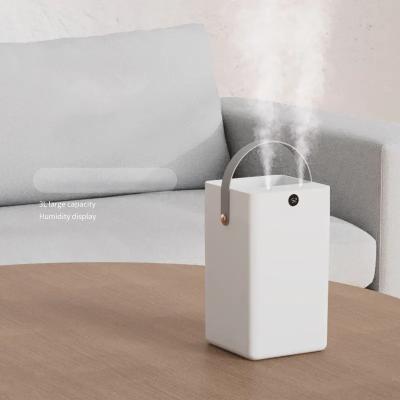 3L Grande capacidade Diffusor de pulverização dupla Umidade Nebulosa fria Umidificador de ar de nebulização Com ecrã digital