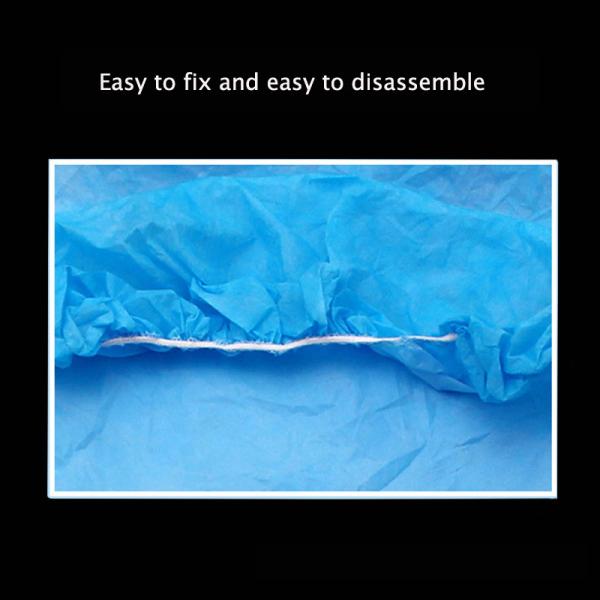 Rolo não tecido descartável do papel da cama da massagem 50gsm do azul branco 100*220cm