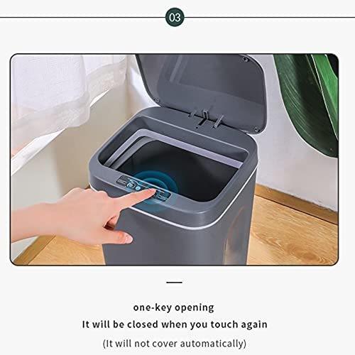 14L Slim Smart Sensor Trash Can Electric Automatic Stainless Steel Garbage Bin Office Kitchen Home Rubbish Dustbin