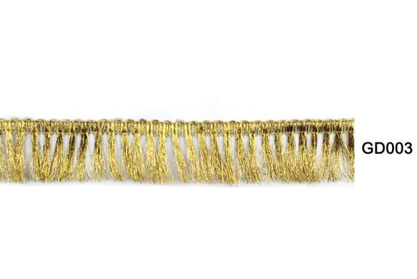 Guarnição dourada da franja da borla de GD002 Hometextile