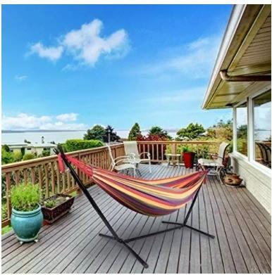 Quick Setup Hammock Swing Chair Easy Folding Outdoor Canvas Hammock