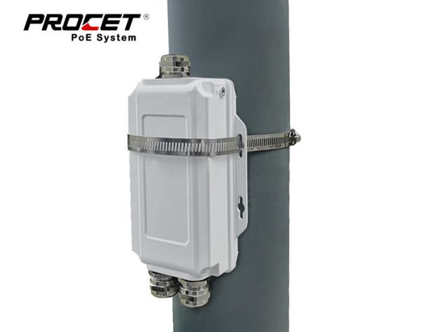White 100v Midspan Af 802.3 Poe Injector Ip67 Single Port