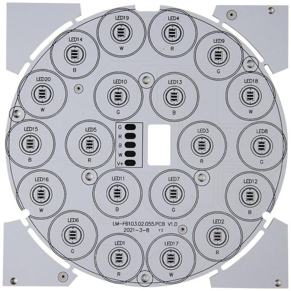 слой диэлектрика алюминия доски PCB света СИД 12w 18w 24w 100W низкопробный