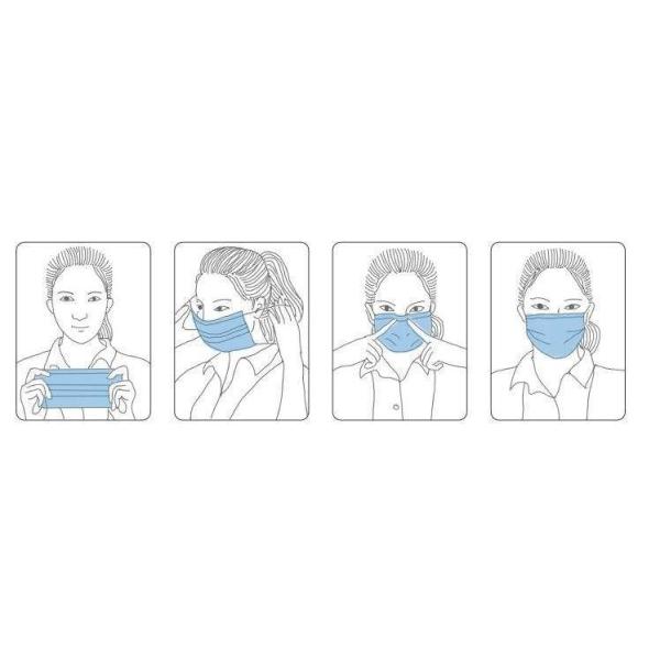 3 Ply Disposable Fabric Surgical Face Mask , Anti Virus Face Mask CE/FDA Approved
