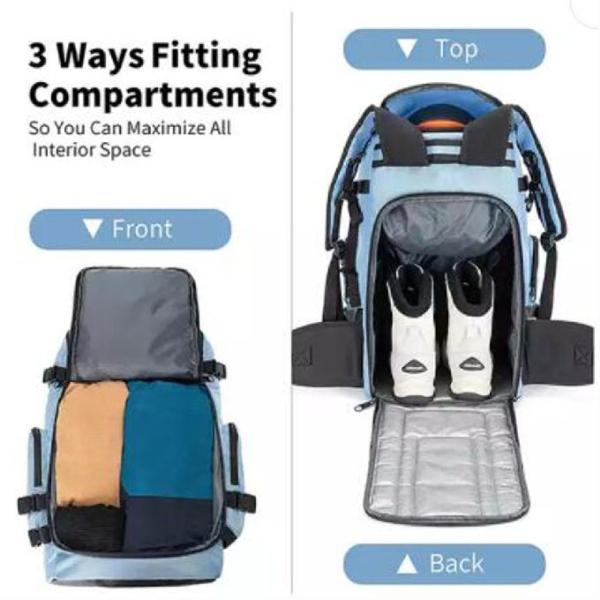 a grande capacidade 50l acolchoou o à prova de água do saco de Ski Travel Backpack Snowboard Boot