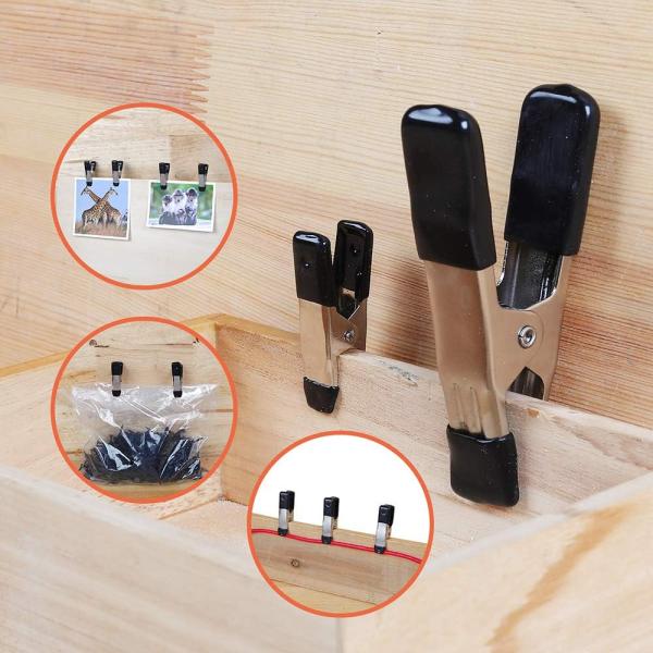 Acero revestido en polvo negro de 2 4 6 9 pulgadas y resorte de metal de carbono Una abrazadera con manijas de PVC para la carpintería