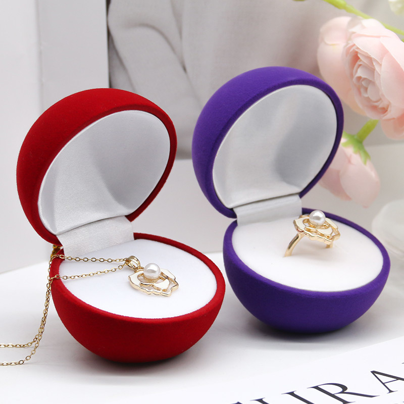 Small Velvet Jewelry Box Color Customizable Plush Christmas Jewelry Gift Boxes