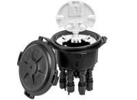 Type imperméable optique matériel du dôme IP68 de fermeture d'épissure de fibre de pp - 2 dans 8 fixés au mur