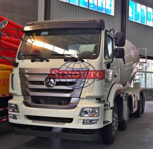 14m3 - 16m3 Volume Concrete Transport Truck 8x4 Driving Type LHD / RHD Steering