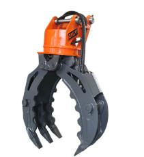 Light Weight Mini Excavator Attachments , Mini Excavator Grapple Wooden Stone