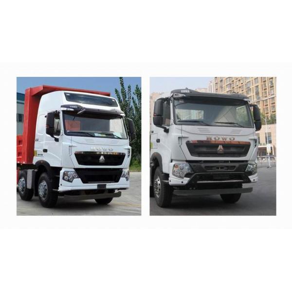 380HP HOWO A7 Used Dump Truck Front Side Lifting Type 300L Fuel Tanker Capacity
