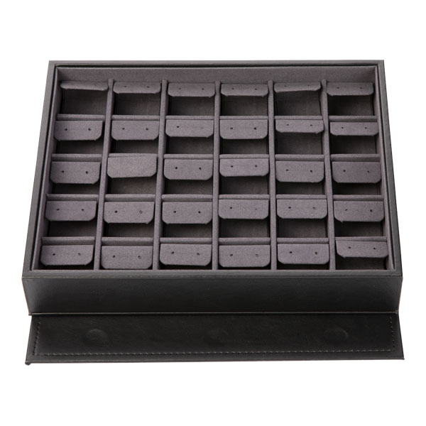 Роскошная коробка дисплея ювелирных изделий много вставок с логотипом зеркала изготовленным на заказ легким для использования