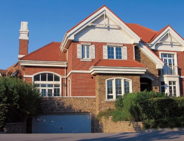 60x240mm Red Cement Faux Brick Panels for Landscaping